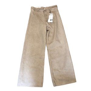 ZARA NWOT Marine Straight High Straight Wide Leg Jeans Sz 8